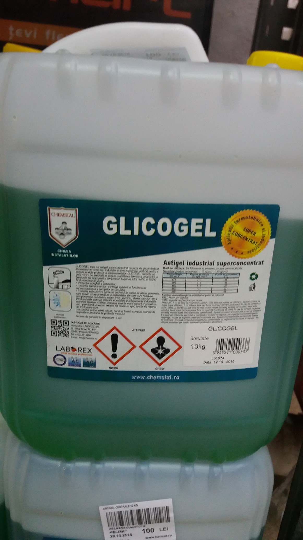 ANTIGEL CENTRALE 10KG GLICOGEL