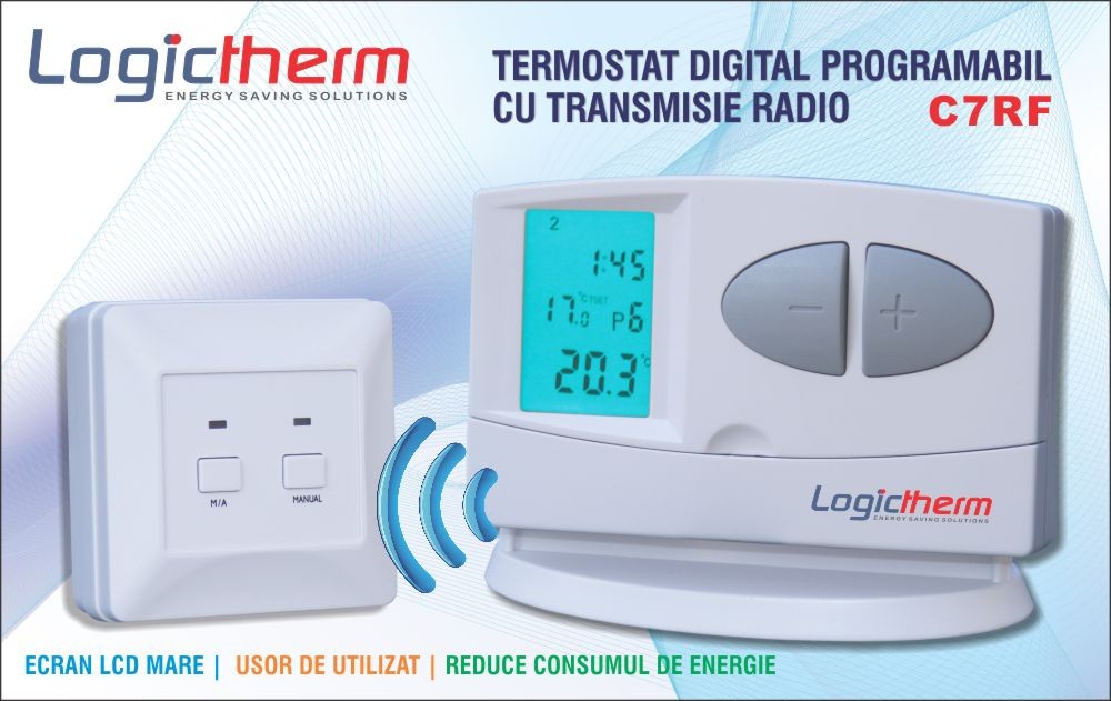 CRONOTERMOSTAT ELECTRONIC DIGITAL LOGICTHERM CU UNDE RADIO C7RF