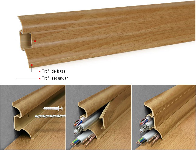 Plinta Parchet Smart Din Pvc Cu Patcablu