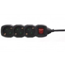 Prelungitor 3P 3M 3x1,5mmp, negru, Well