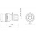 FISA INDUSTRIALA 3P+N+3 16A 380V BC115052011
